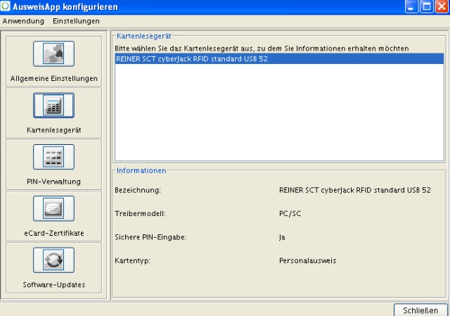 Screenshot AusweisApp: nPA erkannt
